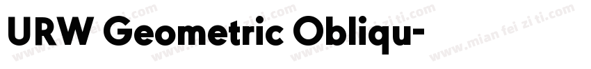 URW Geometric Obliqu字体转换